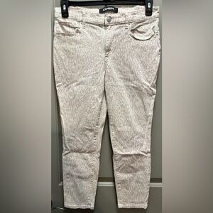 Express Size 10S Beige/Cream Mid Rise Ankle Legging EUC